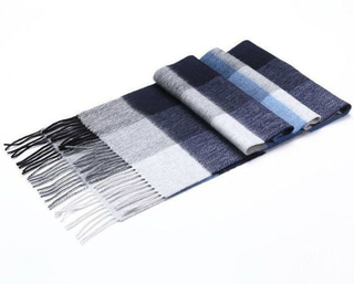 BSCI Audit Woven Long Classic Plaid Elegant Winter Warm 100% Wool Scarf