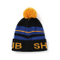 Winter Warm Striped Embroidered Knitted POM POM Baby Beanie Hat