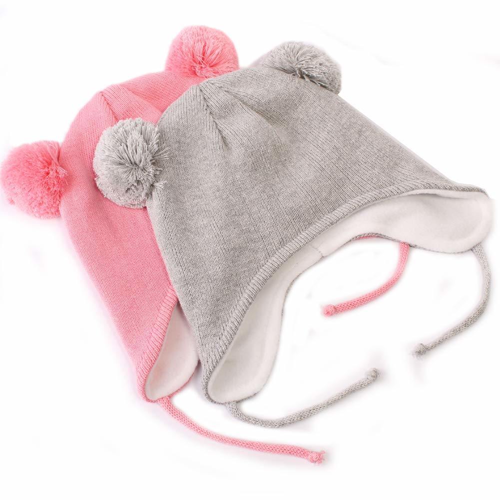 Toddler Soft Warm Fleece Lining Beanie Earflap Baby Hat Cap