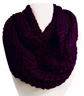 100% Acrylic Thick Ribbed Winter Warm Chunky Loop Handmade Knit Scarf
