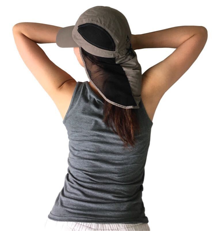 100% Polyester Sun Protection Mesh Outdoor Taslon Neck Shade Flap Hat Cap