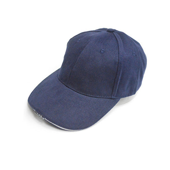 Custom Brushed 100% Cotton Plain Blank LED Light Baseball Cap
