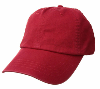 Sedex Audit Adjustable 6 Panel Curved Bill Red Cap with Your Embroidered Logo at Front Back
