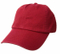 Sedex Audit Adjustable 6 Panel Curved Bill Red Cap with Your Embroidered Logo at Front Back