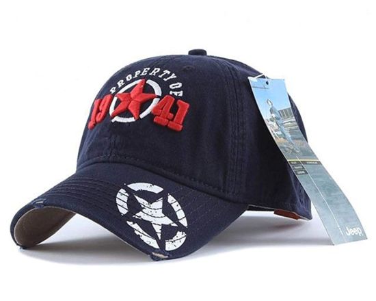Unisex Adjustable Baseball Type Washed Dyed Cotton Curved Jeep Cap