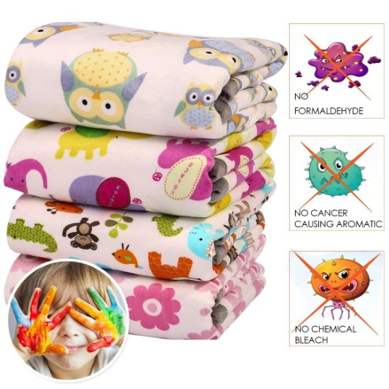 Custom 100% Polyester Durable Breathable Newborn Toddler Baby Fleece Blanket