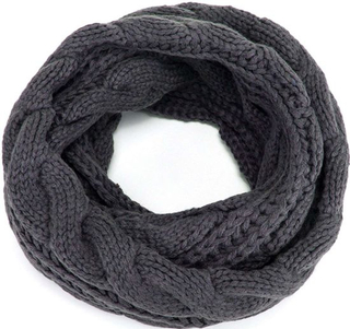 Pashmina Winter Warm Thick Ribbed Knit Circle Loop Snood Scarf