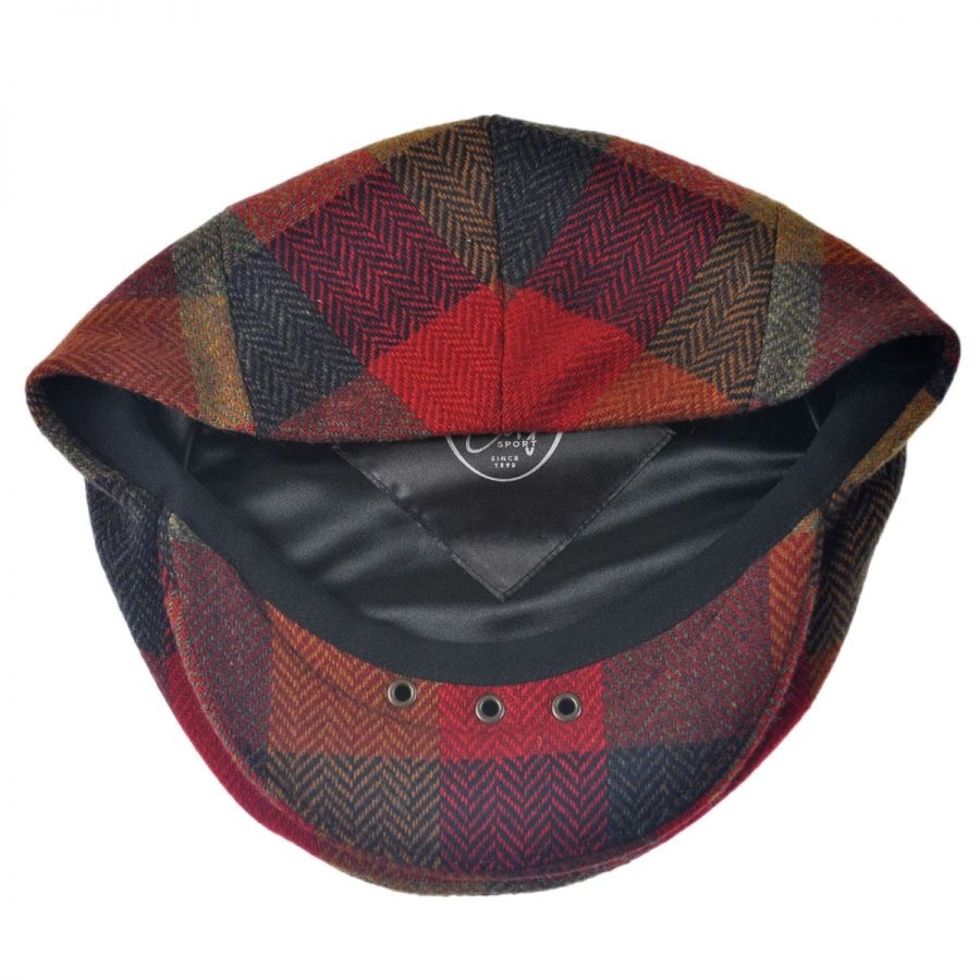 Breathable Wool Squares Donegal Tweed Wool IVY Cap with Eyelets