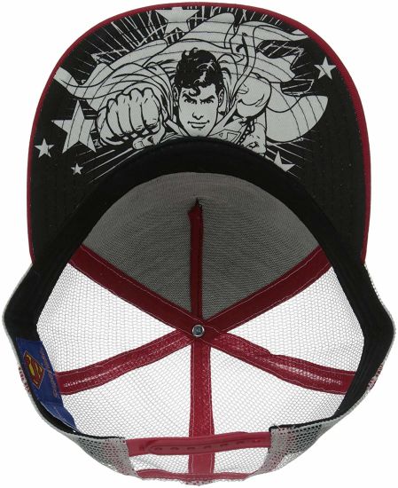 BSCI Audit Adjustable Superman Patch Rubber Snapback Cap with Mesh