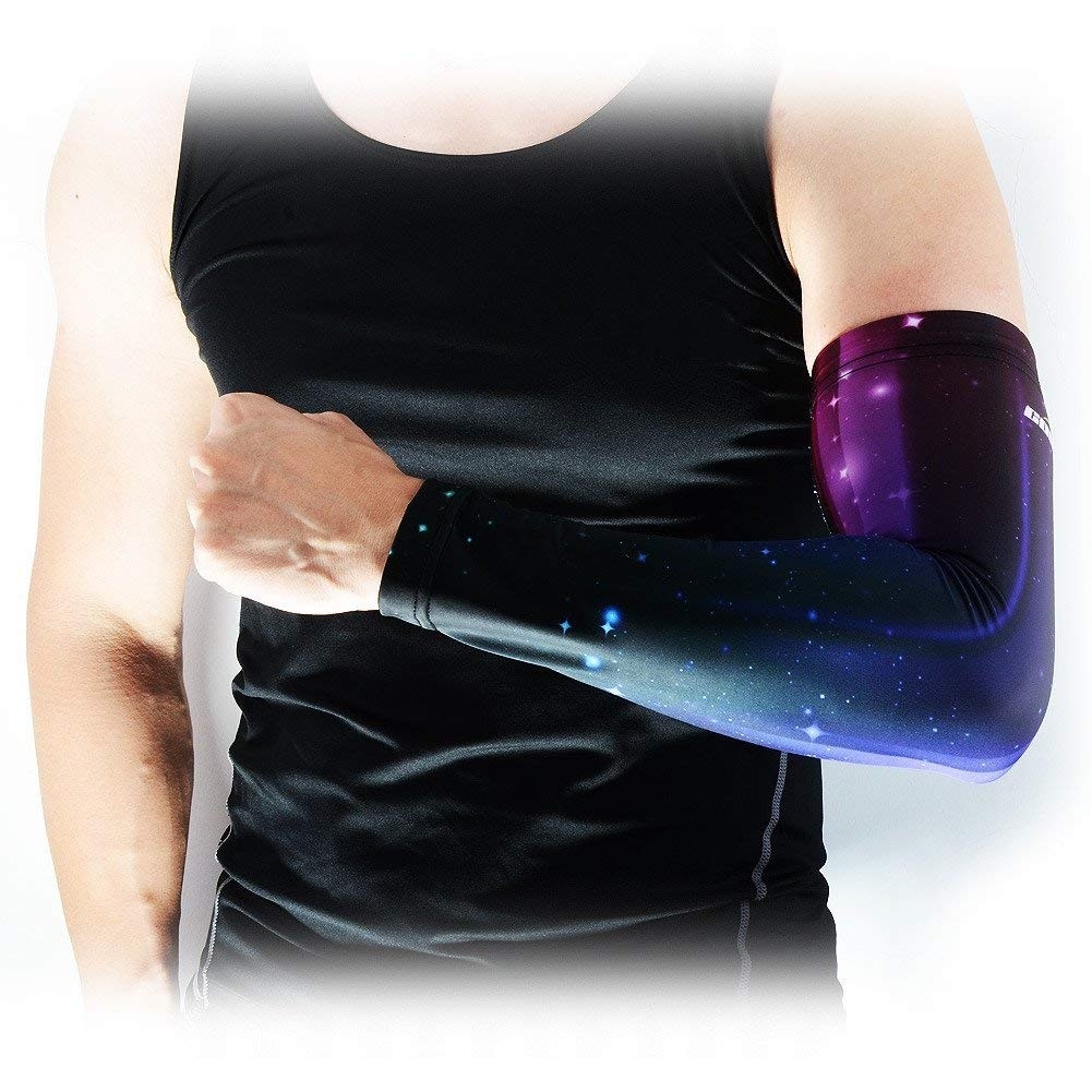 Sublimation Glaxy Print Compression Arm Sleeve for Outdoor Sports