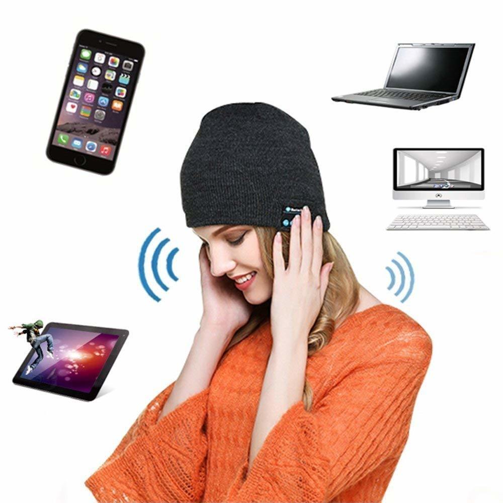 Winter Warm Beanie Knitted Headphone Music Hat with Wireless Bluetooth