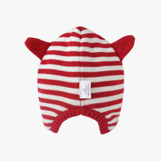 Wholesale Polyester Custom Winter Knitted Beanie Baby Hat with Earflap