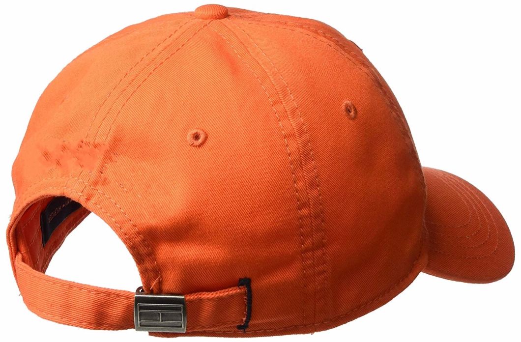 100% Cotton Adjustable Embroidered Logo Flag Dad Baseball Orange Cap