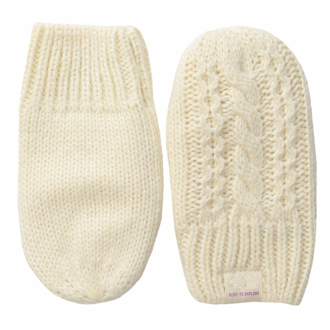 100% Acrylic Winter Warn Toddler Kid Ribbed Cuffs Micro-Fleece Lining Knit Baby Gloves