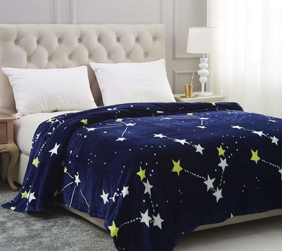 100% Polyester Plush Soft Anti-Static Flannel Fleece Printed Blanket