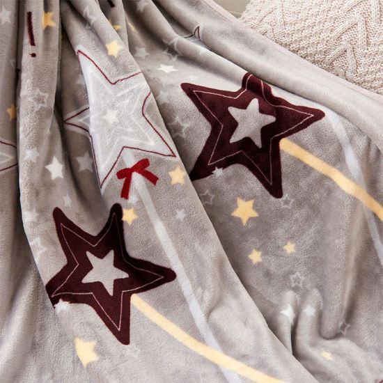 Sedex Audit Bright Star Pattern Flame Retardant Fleece Blanket