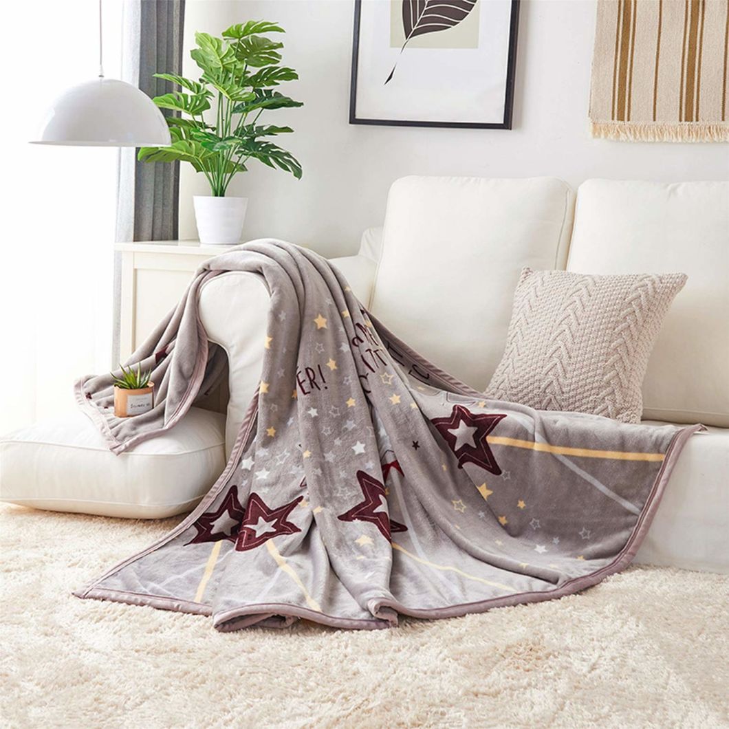 Sedex Audit Bright Star Pattern Flame Retardant Fleece Blanket
