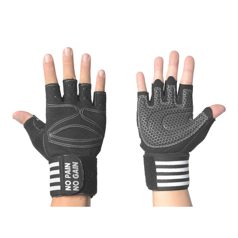 Custom Fingerless Waterproof Weight Lifting Power Lifting Polyester Gym Glove