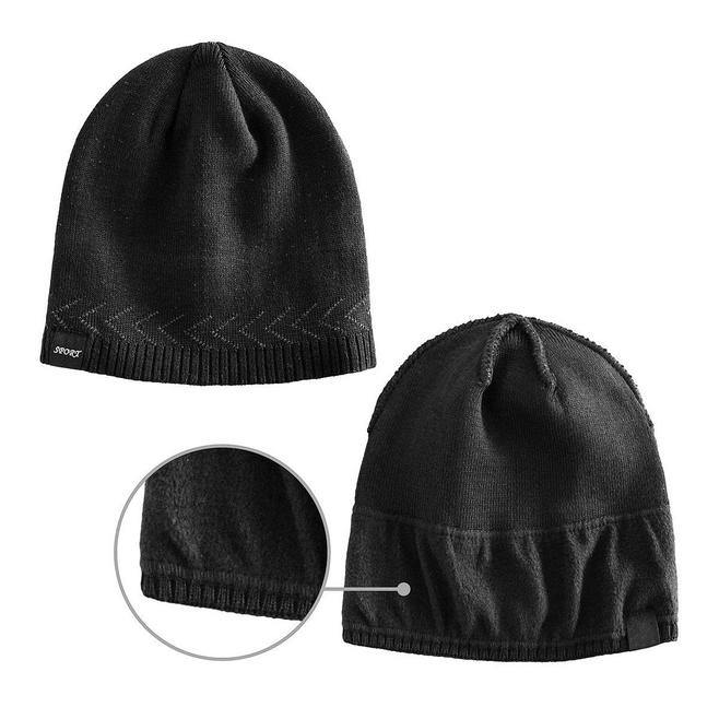 100% Soft Acrylic Custom Beanie Knitted Warm Black Hat Winter