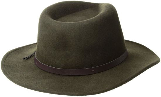 Wholesale Wool Felt Classic Men′s Crushable Felt Outback Cowboy Hat Feather