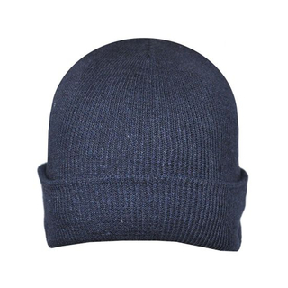 Custom Warm Beanie Knitted Striped Plain Navy Blue Winter Ski Woolly Hat