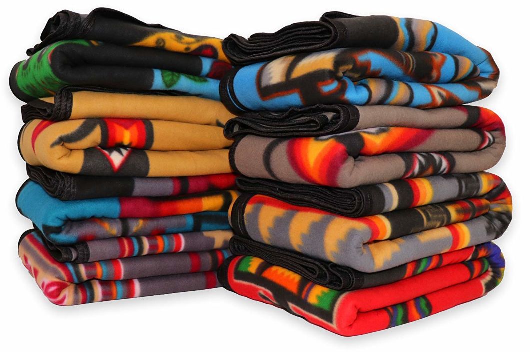 Warm Smooth Cozy Lodge Fleece Wholesale Native American Fleece Blanket