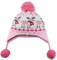 100% Cotton Cute Toddler Beanie Knitted Earflap Baby Pompom Hat