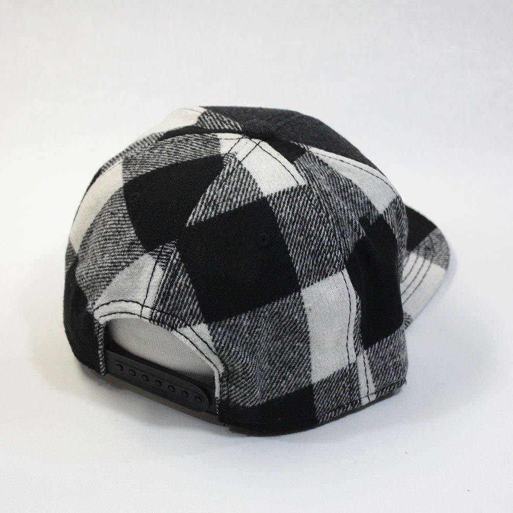 Fashion Baseball Cap Wool Blend Plaid Adjustable Snapback Cap Customized for Man Women