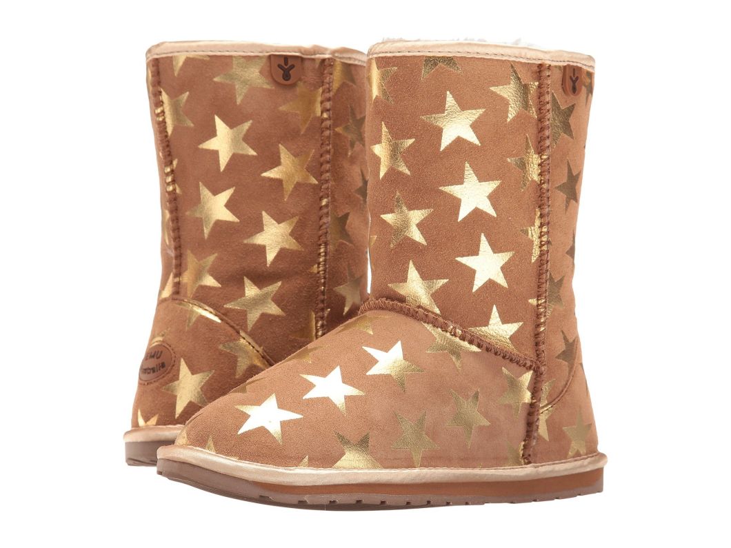 Sedex Audit Start Printed Children Snow Boots Outdoor Waterproof Fur Lined Wool MID Calf Kids Boot