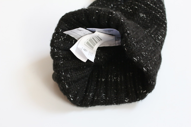 100% Beanie Winter Warm Knit Custom Striped Baggy Beanie Hat