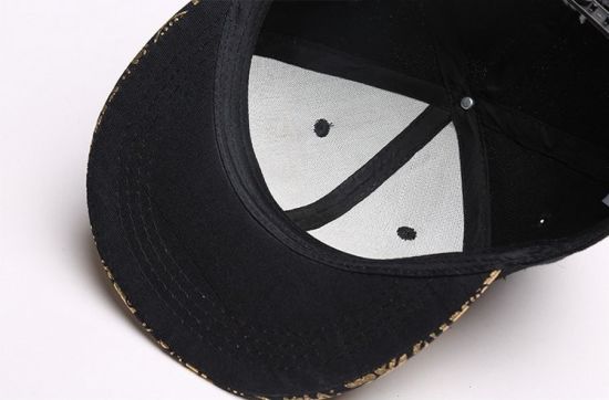 Wholesale Custom 100% Cotton 6-Panel Black 3D Embroidery Snapback