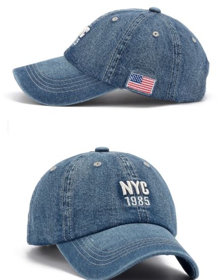 BSCI Audit 100% Cotton Embroidered Washed 6-Panel Denim Baseball Cap