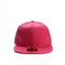 Cotton Red 6-Panel Adjustable Flat Bill Blank Snap Back Cap