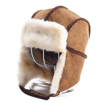 Russian Winter Earflaps Lamb Fur Leather Trooper Hat Australian Shearling Sheepskin Ushanka Trapper Hat
