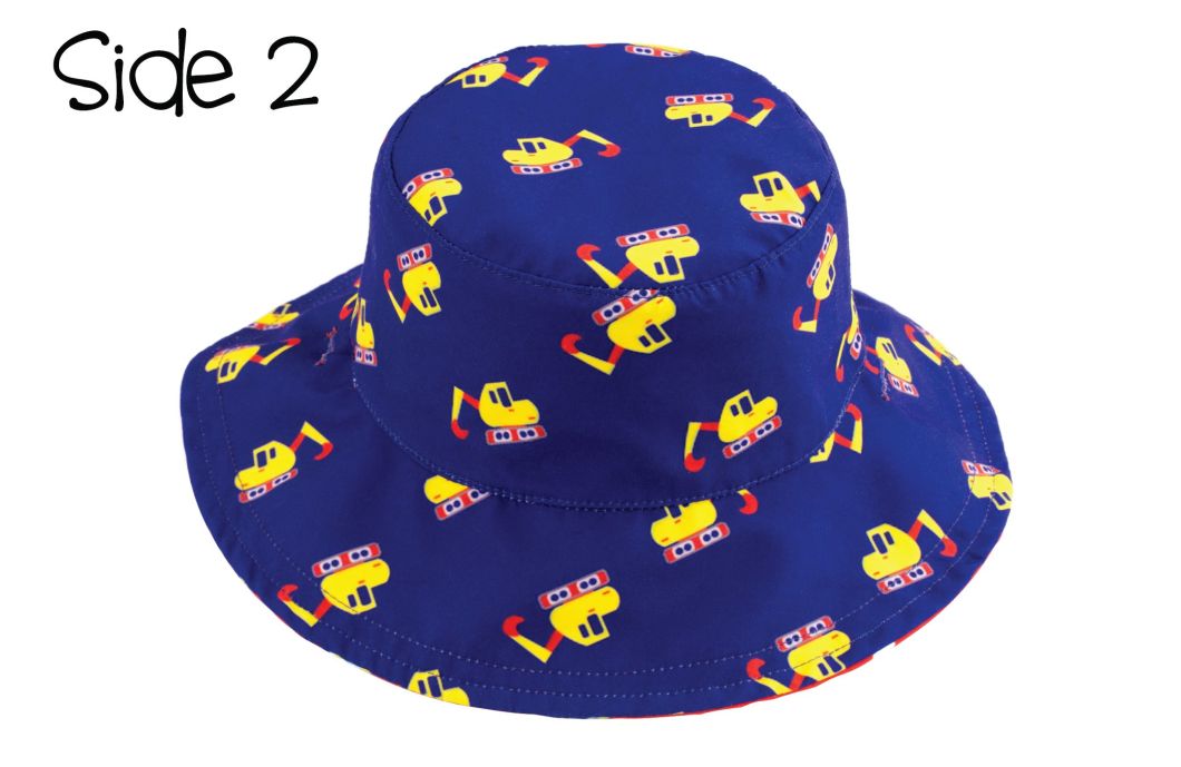 Kids 100% Polyester Outdoor Printed Lovely Baby Sun Protection Children Bucket Reversible Hat