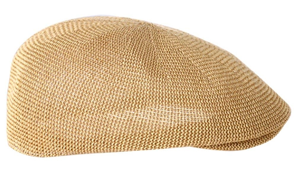 BSCI Audit Beret Style Summer Sun Mesh Classic Straw IVY Cap