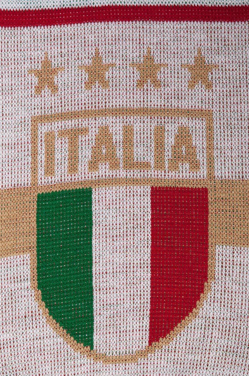 BSCI Audit Acrylic Italy Italia Soccer Double-Sided Fan Football Knit Scarf