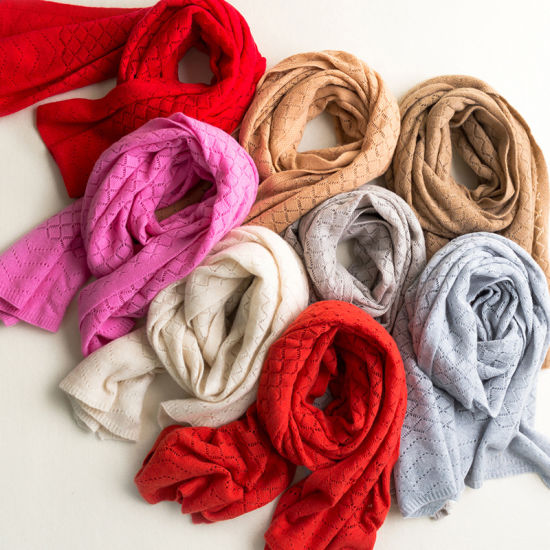BSCI Audit Blank Sample Cashmere Knit Scarf Knit Cashmere Scarf