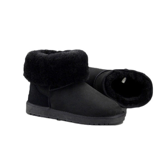 Winter Classic Comfortable Outdoor Water Proof Warm Sheep Fur Shoes Loafers Flats Boots