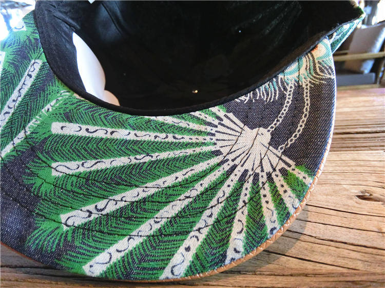 Custom New Sublimation Printing Wall Pattern Gorras Snapback with Hemp Flat Brim