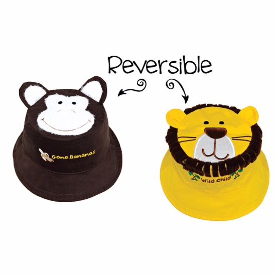 100% Cotton Embroidered Bucket Animal Reversible Sun Custom Kids Hat
