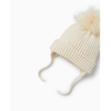 Winter Warm Acrylic Striped Beanie Knitted POM POM Hat Baby