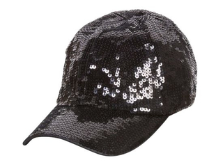 100% Polyester Adjustable Curved Bill Baseball Sequin Hat Wholesale
