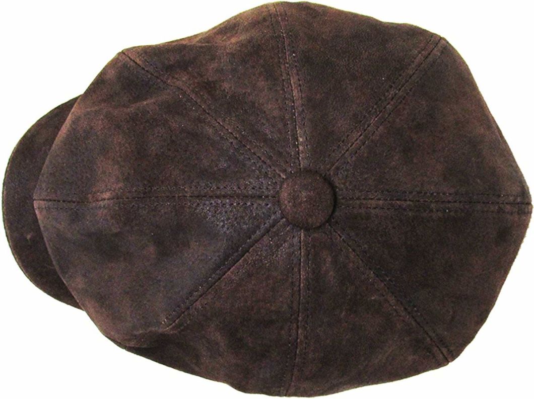 BSCI Audit Winter Adjustable Newsboy 100% Genuine Leather IVY Cap