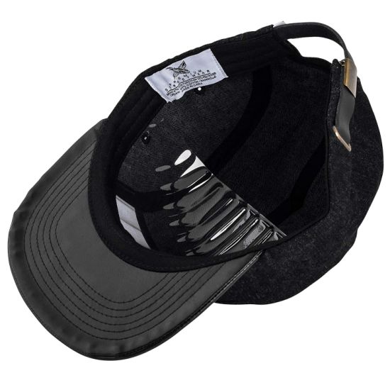 Sedex Audit Custom 5-Panel Patch Jeans Snapback with Leather Brim