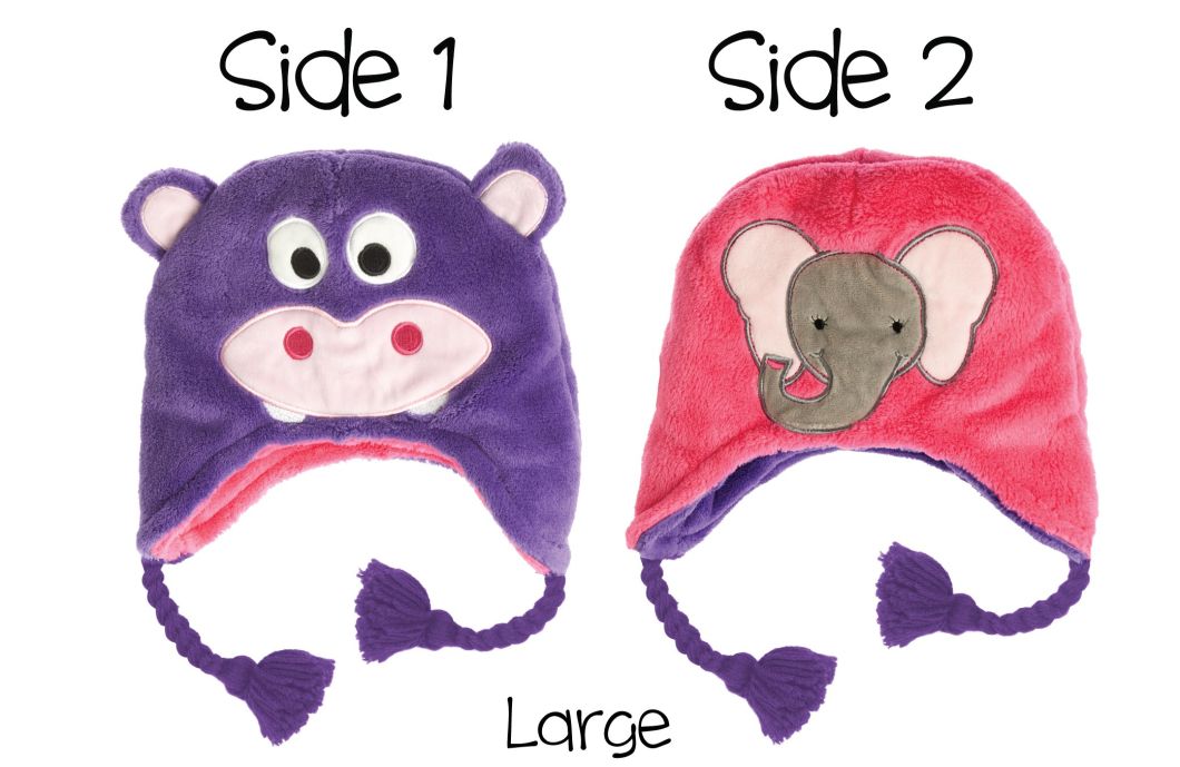 Soft Velvet Fleeceeanie Child Animal Hippo Elephant Bren Hat Winter
