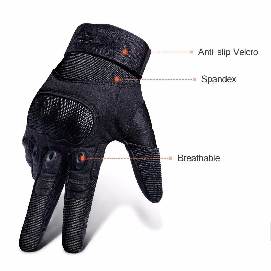 Adjustable Breathable Tactical Gloves Rubber Hard Knuckle Military Gloves
