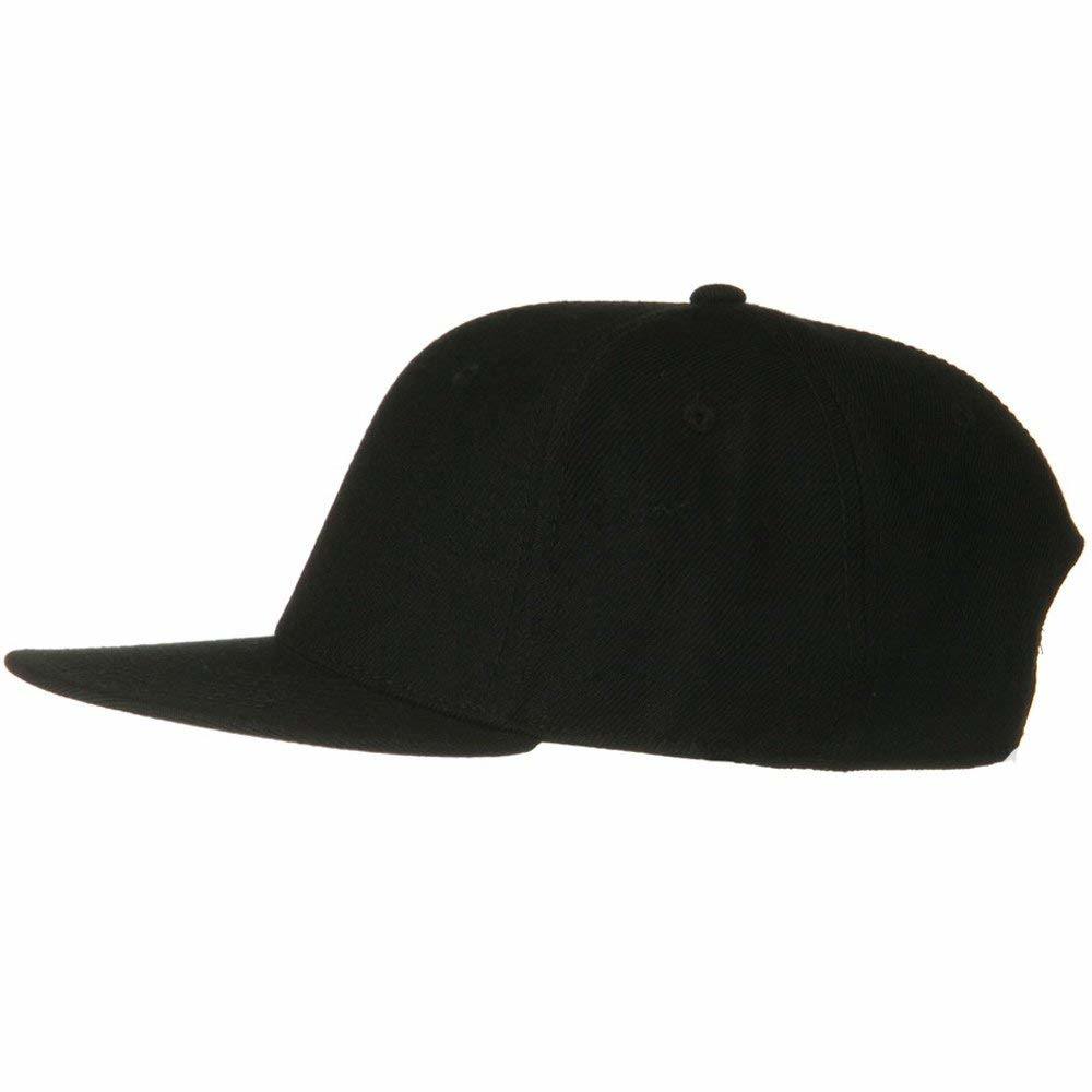 BSCI Audit 100% Acrylic Soft Black Plain Cap Wool Snapback