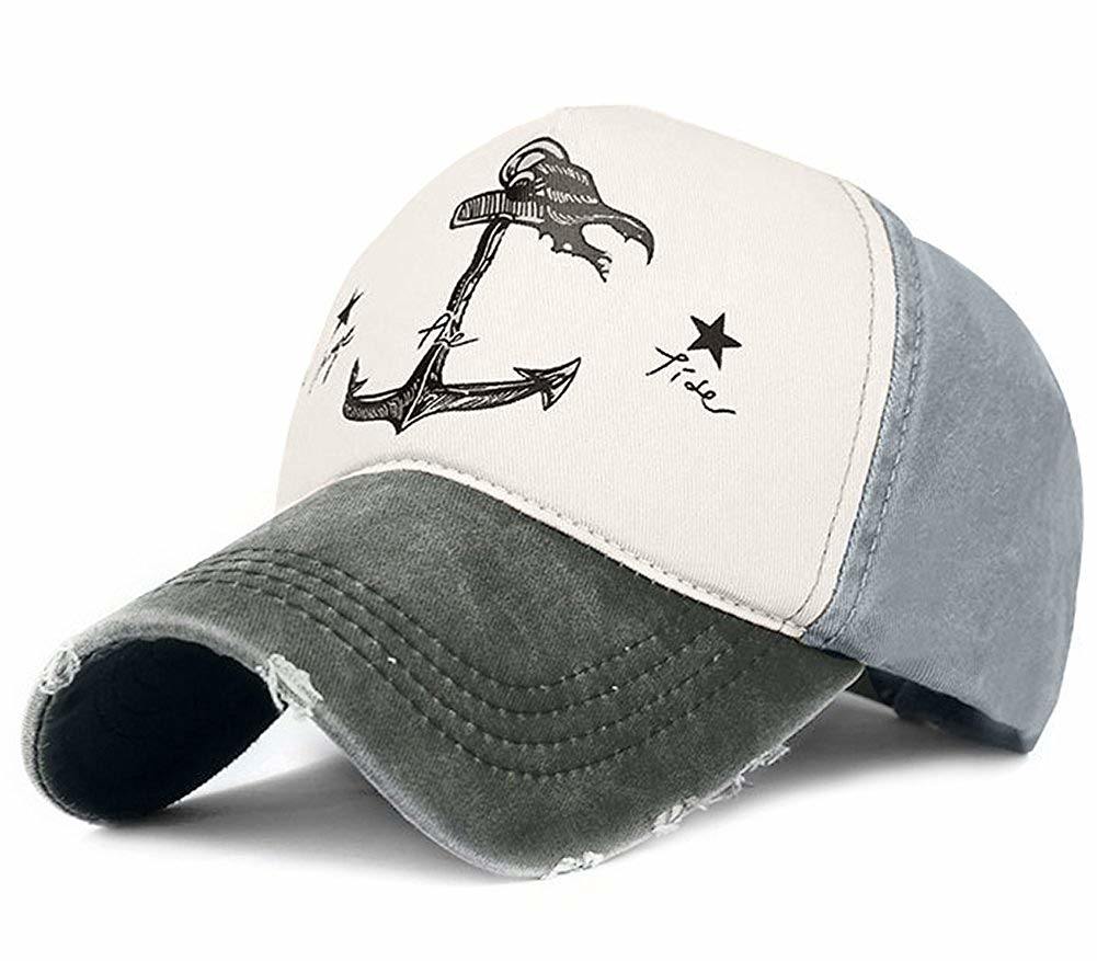 BSCI Audit 100% Cotton Adjustable Pirate Ship Anchor Pattern Distressed Baseball Printing Cap