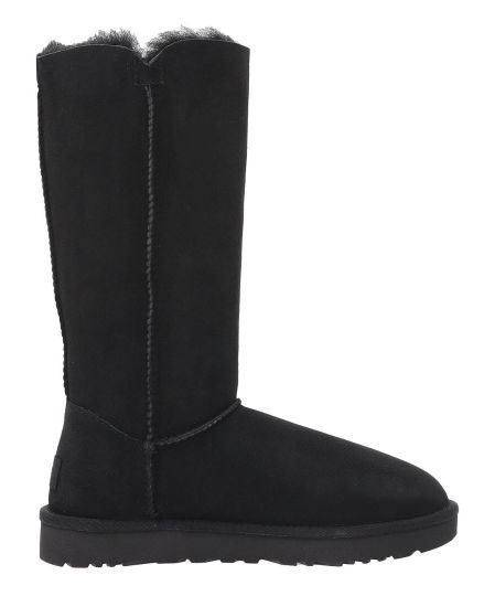 Sedex Audit Women′s Female Suede Fur Three Buttons Flat Knee High Knee Sheepskin Wool Boots